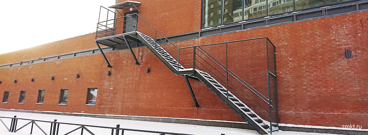 Наружная эвакуационная лестница, изготовление на заказ - zmkt.ru